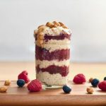 Peanut Butter and Berry Chia Seed Jam Overnight Oats