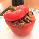 Jamaican Jerk Chicken Stuffed Peppers | Comfort du Jour