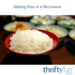 Making Rice in a Microwave | ThriftyFun