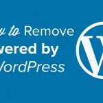 How to Remove the Powered by WordPress Footer Links - YouTube