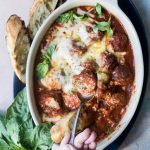 Meatless Meatballs in a Cheesy Tomato Sauce - Foodness Gracious
