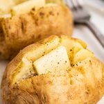 Microwave Baked Potato - Baking Mischief