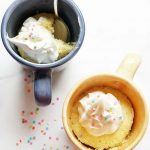 MICROWAVE VANILLA MUG CAKE RECIPE -- easy dessert for two