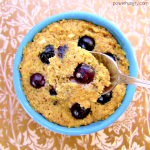 Vegan Blueberry Oat Mug Muffin {gluten-free, oil-free} | power hungry