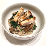 Mushroom and Spinach Risotto with Chicken – post grad meals