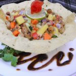 Chickpea Salad in a Papad Bowl!