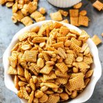 Easy Microwave Pay Day Chex-Mix - Layers of Happiness