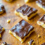 Chocolate-Covered Microwave Peanut Brittle - Averie Cooks