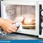 Raw Chicken In The Microwave Stock Image - Image of defrosting, kitchen:  135988047