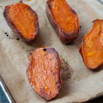 oven roasted sweet potato halves - Marin Mama Cooks