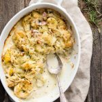 Smashed Parmesan Gratin Potatoes - Foodness Gracious