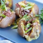 Stuffed baked potatoes with corn and bacon recipe - Kidspot