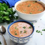 Creamy Tomato Cauliflower Soup | Dairy-free, Paleo, Vegan | thefitfork.com