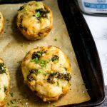 Vegan Twice-Baked Potatoes with Broccoli and Ranch!