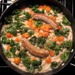 Yes, and…” one-pan(demic) improv cooking: White Beans with Sausage and Kale  – Blue Kitchen