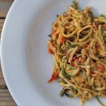 Zucchini Spaghetti with Goat Cheese and Sun Dried Tomatoes - eat - Little  Miss Momma