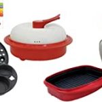 Microhearth | Microhearth Everyday Pan Grill Pan Cookware for Microwave  Cooking, Red