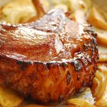 Maple Roasted Pork Cutlet with Apples and Onions