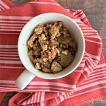 Apple Crisp in a Mug - Microwaved with Fresh Apples. Dessert for One.