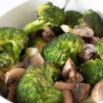 Garlicky Roasted Broccoli & Mushrooms - Being Nutritious