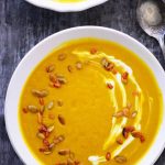 Bacon Butternut Squash Soup with Goat Cheese Crumbles – Home Life and Family
