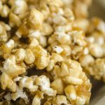 Curry Caramel Popcorn with Cashews and Coconut