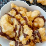 Chocolate Drizzled Caramel Puff Corn - Ava's Alphabet