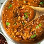 Vegetarian 3 Bean Chili Recipe - No Spoon Necessary