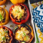 BEEF AND RICE STUFFED BELL PEPPERS
