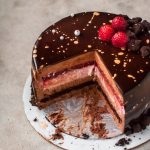 Chocolate and Raspberry Mousse Cake with Dark Chocolate Mirror Glaze • Cook  Til Delicious