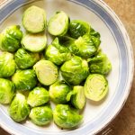 Easy Microwave Brussels Sprouts - a beautiful healthy side dish in 10 min.