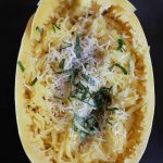 Parmesan Herb Microwave Spaghetti Squash | Super Easy Squash Recipe