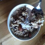 Healthy Chocolate Coconut Oatmeal - Two Raspberries