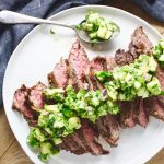 Steak with Spicy Cucumber Salsa