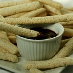 Almond Meringue Sticks with Chocolate Sauce - Taste of Beirut