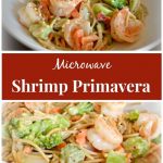 Healthy Homecooked Microwave Shrimp Primavera