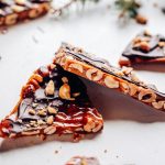 Easy Microwave Peanut Brittle with Chocolate - Munchkin Time