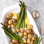 Asparagus salad with spring herbs & poached egg