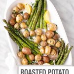 Lemon Herb Roasted Potatoes and Asparagus - My Kitchen Love