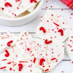 Super Easy White Chocolate Peppermint Bark ~ On My Kids Plate