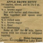 Apple Brown Betty | Gram's Recipe Box