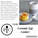 PC Ceramic Egg Cooker Microwave Omelet | Pampered chef recipes, Pampered  chef consultant, Ceramic egg cooker