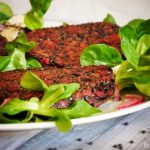 Beetroot Beluga lentils burgers ; vegetarian burger - PassionSpoon recipes