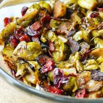 Maple Balsamic Roasted Brussel Sprouts with Bacon and Cranberries - Old  House to New Home