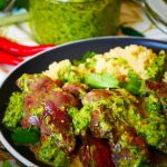 Green curry chicken livers; packed with iron - PassionSpoon recipes