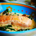 Creamy spinach stuffed salmon; healthy, low-carb - PassionSpoon recipes