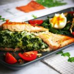 Creamy spinach stuffed salmon; healthy, low-carb - PassionSpoon recipes