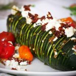 Hasselback zucchini; fun and delicious vegetarian dish - PassionSpoon