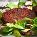 Beetroot Beluga lentils burgers ; vegetarian burger - PassionSpoon recipes