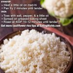 Cauliflower Rice Recipe with Stove, Oven, & Microwave Instructions